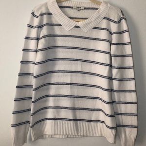 Striped Madewell Sweater with collar | Size L